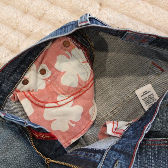 Lucky Brand Dunagarees Sundown Skinny Cuffed Crop Jeans Sz 8/29 - Picture 9 of 12